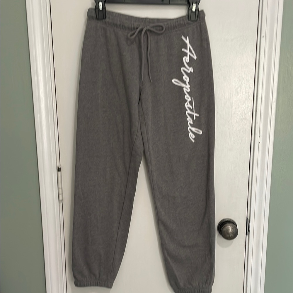 Aeropostale Charcoal Joggers with White Logo